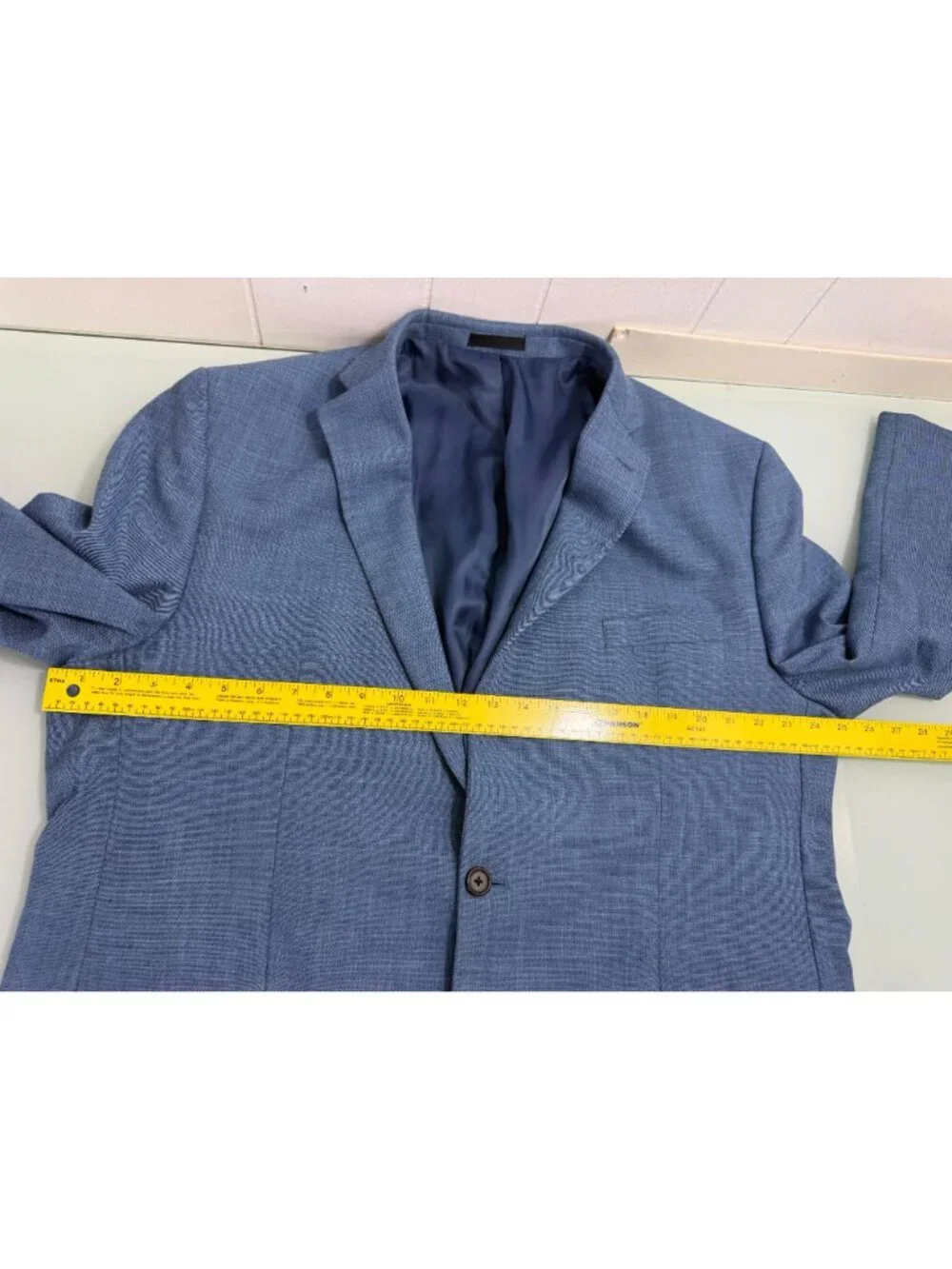 Lauren Ralph Lauren Blazer Suit Jacket 46L Stretch Blue Two Button Single Vent